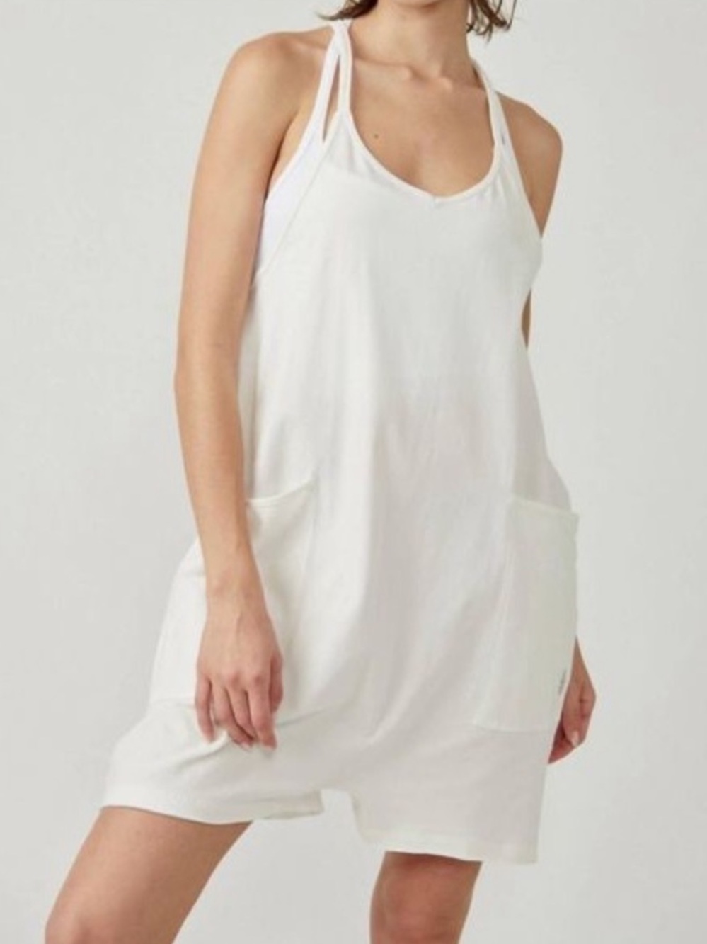 NWT Free People Hot Shot Romper White Size Small